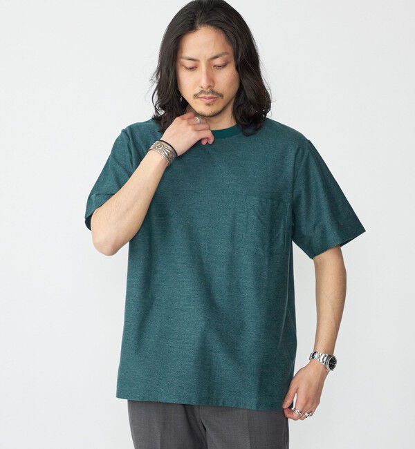 SHIPS「SHIPS: ジャカード マイクロ ボーダー Tシャツ」|Tシャツ・カットソー|