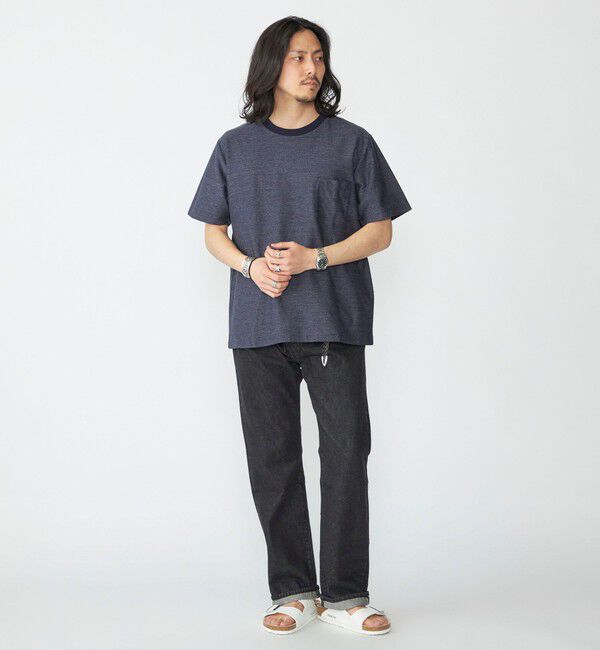 SHIPS「SHIPS: ジャカード マイクロ ボーダー Tシャツ」|Tシャツ・カットソー|