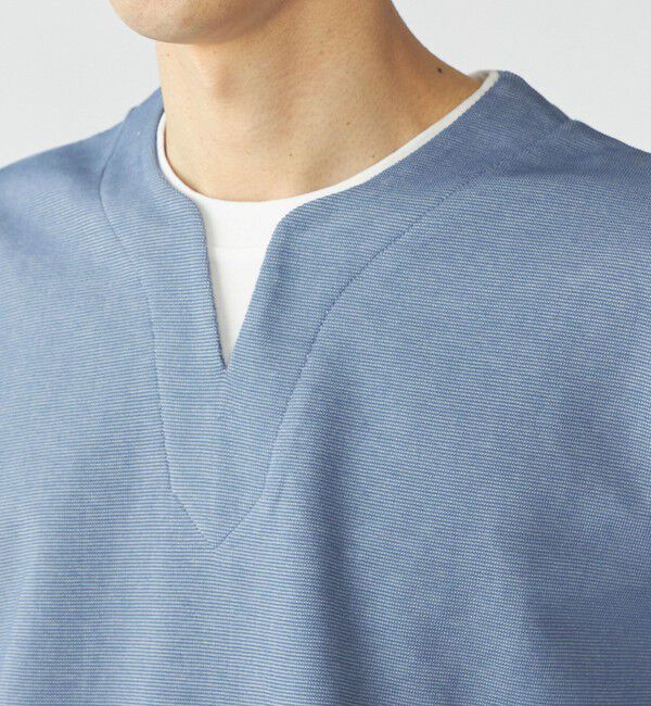 SHIPS「SHIPS: キー ネック フェイクレイヤード Tシャツ」|Tシャツ・カットソー|