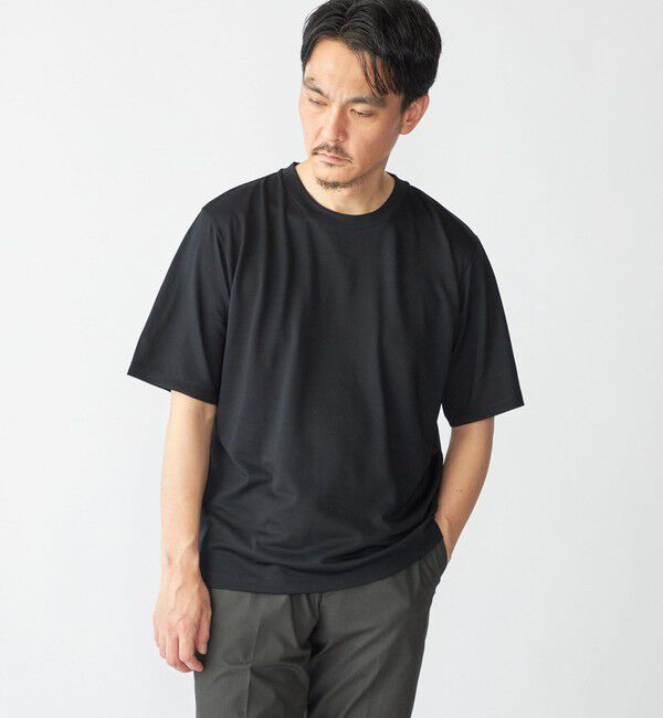 SHIPS「SHIPS: COOLMAX(R) ウール Tシャツ」|Tシャツ・カットソー|ブラック