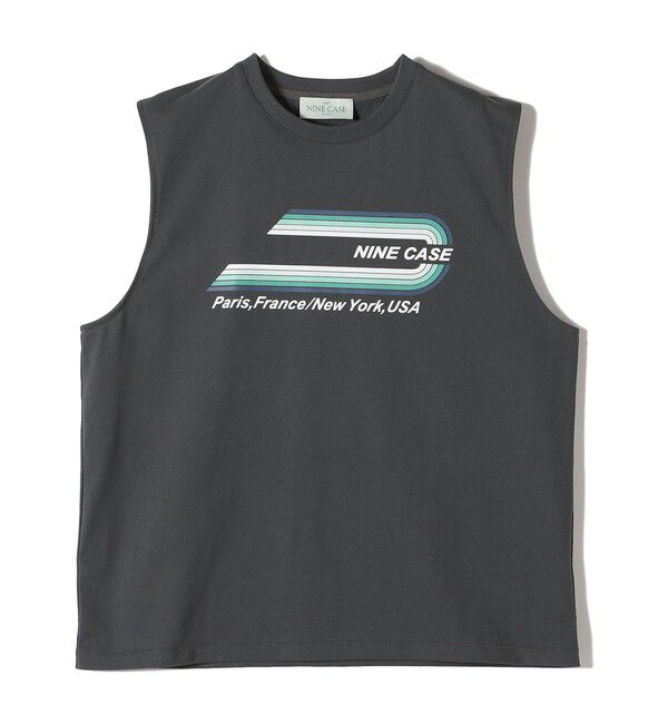 SHIPS for women「SHIPS NINE CASE:ロゴ ノースリーブ TEE」|Tシャツ・カットソー|