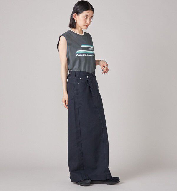 SHIPS for women「SHIPS NINE CASE:ロゴ ノースリーブ TEE」|Tシャツ・カットソー|