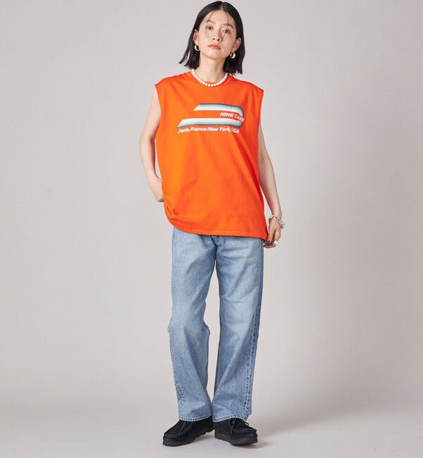 SHIPS for women「SHIPS NINE CASE:ロゴ ノースリーブ TEE」|Tシャツ・カットソー|