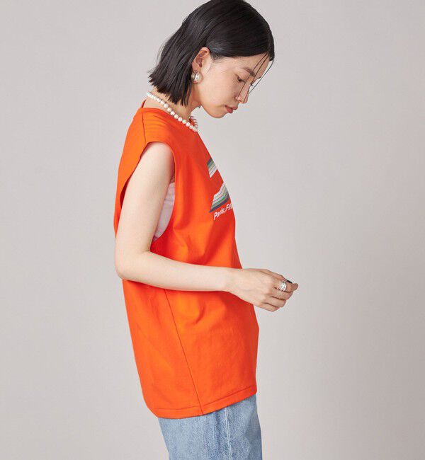 SHIPS for women「SHIPS NINE CASE:ロゴ ノースリーブ TEE」|Tシャツ・カットソー|