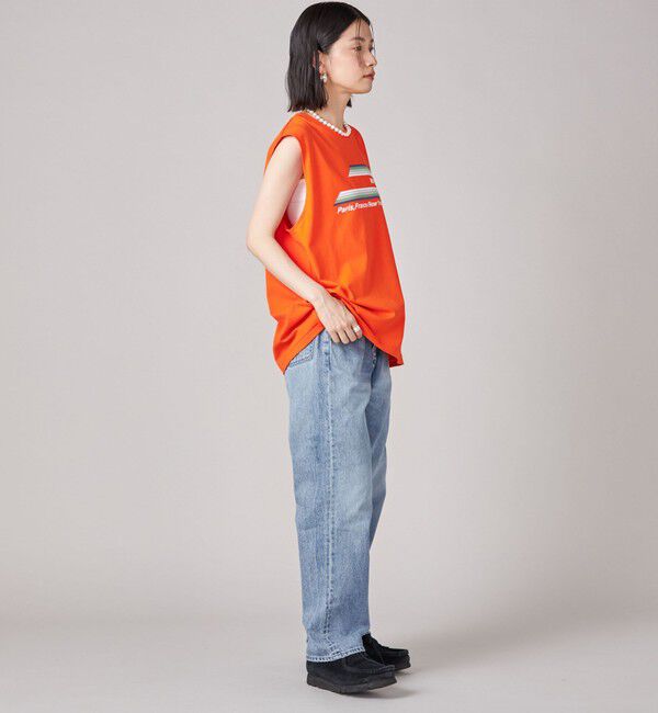 SHIPS for women「SHIPS NINE CASE:ロゴ ノースリーブ TEE」|Tシャツ・カットソー|