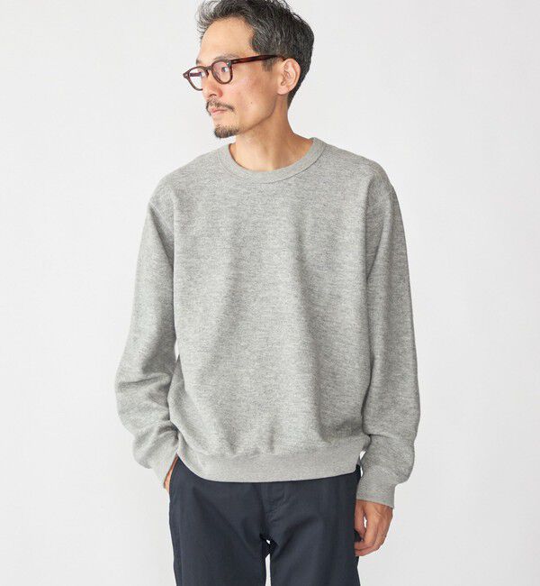 SHIPS「SHIPS: コットン ウール クルーネック スウェット」|スウェット・ジャージ|ライトグレー
