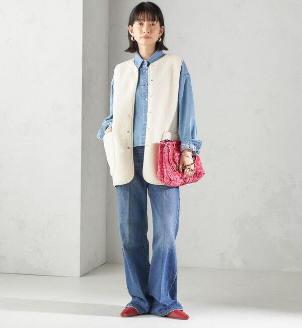 SHIPS for women「〈手洗い可能〉ボア フリース リバーシブル ベスト」|ベスト・ジレ|