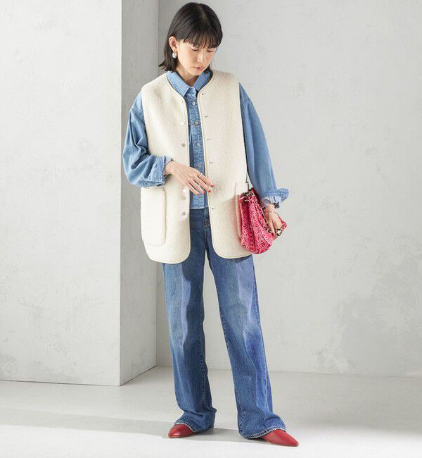 SHIPS for women「〈手洗い可能〉ボア フリース リバーシブル ベスト」|ベスト・ジレ|