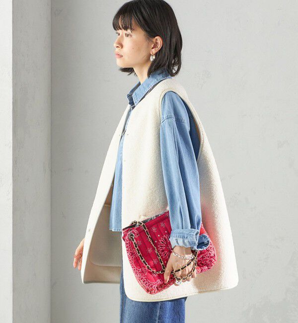 SHIPS for women「〈手洗い可能〉ボア フリース リバーシブル ベスト」|ベスト・ジレ|