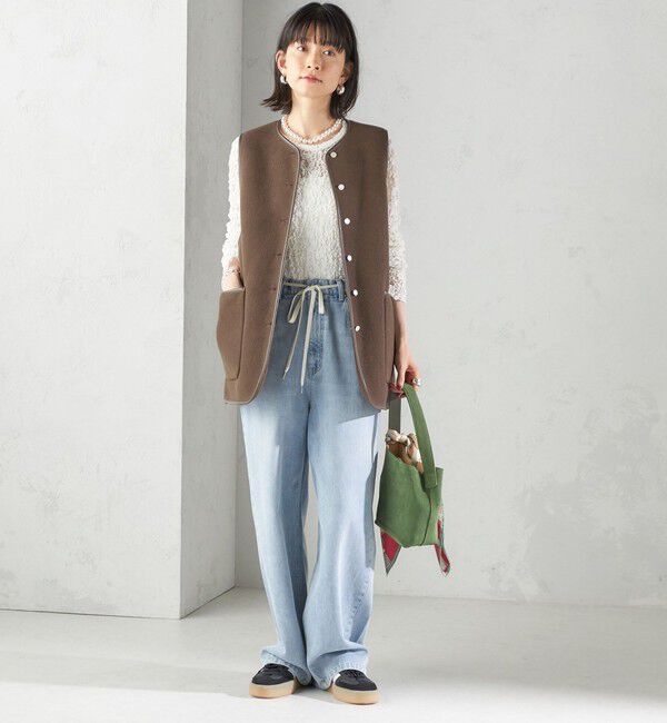 SHIPS for women「〈手洗い可能〉ボア フリース リバーシブル ベスト」|ベスト・ジレ|