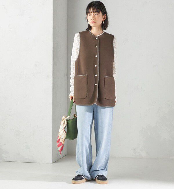 SHIPS for women「〈手洗い可能〉ボア フリース リバーシブル ベスト」|ベスト・ジレ|