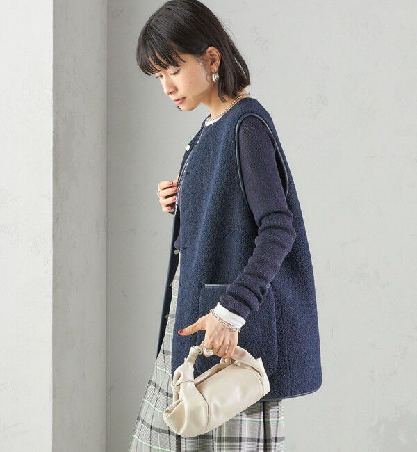 SHIPS for women「〈手洗い可能〉ボア フリース リバーシブル ベスト」|ベスト・ジレ|