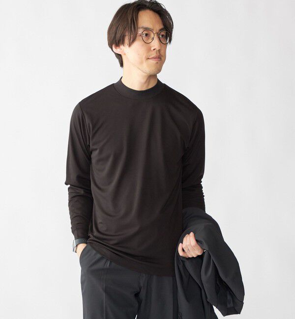 SHIPS「【WEB限定】SHIPS: ポンチ モックネック ロングスリーブ Tシャツ」|Tシャツ・カットソー|