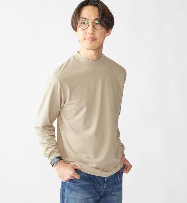 SHIPS「【WEB限定】SHIPS: ポンチ モックネック ロングスリーブ Tシャツ」|Tシャツ・カットソー|