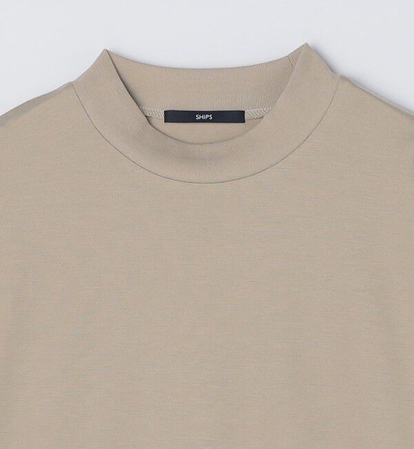 SHIPS「【WEB限定】SHIPS: ポンチ モックネック ロングスリーブ Tシャツ」|Tシャツ・カットソー|