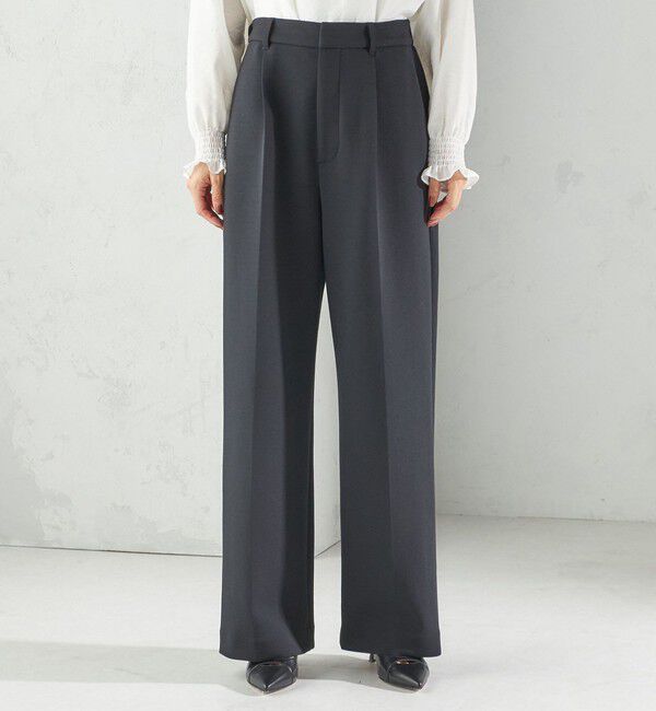 SHIPS for women「〈洗濯機可能 / セレモニー対応可〉ポリエステル レーヨン ダンボール ストレート パンツ」|その他|