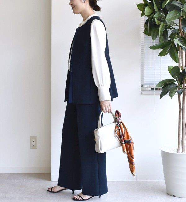 SHIPS for women「〈洗濯機可能 / セレモニー対応可〉ポリエステル レーヨン ダンボール ストレート パンツ」|その他|