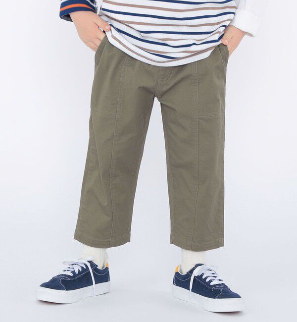 SHIPS KIDS「SHIPS KIDS:100～130cm /テーパード クロップド パンツ」|その他|オリーブ