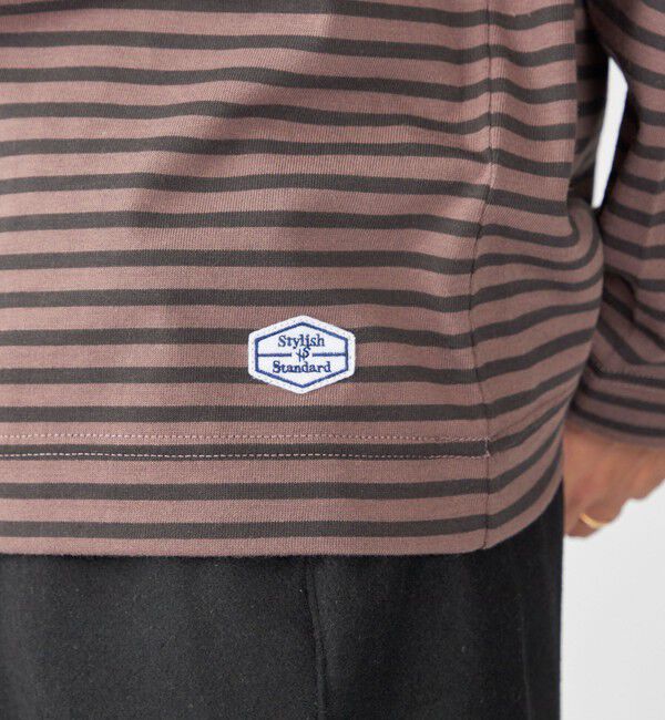 SHIPS「【WEB限定】SHIPS: バスク ボーダー ボートネック ワンポイントワッペン ロングスリーブ Tシャツ」|Tシャツ・カットソー|