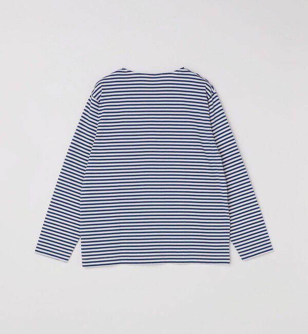 SHIPS「【WEB限定】SHIPS: バスク ボーダー ボートネック ワンポイントワッペン ロングスリーブ Tシャツ」|Tシャツ・カットソー|