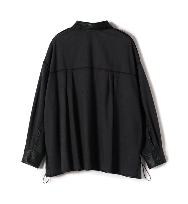 SHIPS for women「【WEB限定】〈手洗い可能〉合成皮革 裾 ドロスト シャツ 羽織」|シャツ・ブラウス|