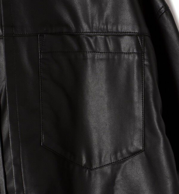 SHIPS for women「【WEB限定】〈手洗い可能〉合成皮革 裾 ドロスト シャツ 羽織」|シャツ・ブラウス|