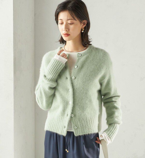 SHIPS for women「〈手洗い可能〉フォックス クルーネック ニット カーディガン」|カーディガン|