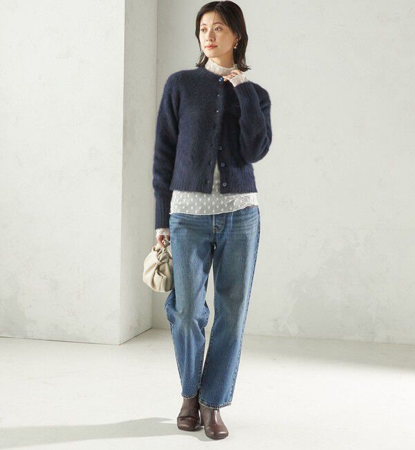 SHIPS for women「〈手洗い可能〉フォックス クルーネック ニット カーディガン」|カーディガン|