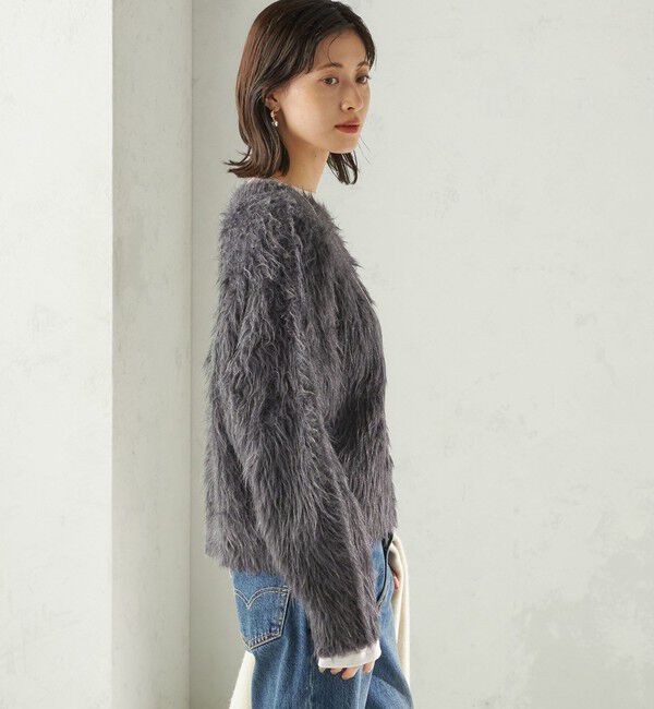 SHIPS for women「〈手洗い可能〉シャギー ファー クルーネック プルオーバー」|ニット・セーター|