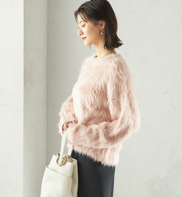 SHIPS for women「〈手洗い可能〉シャギー ファー クルーネック プルオーバー」|ニット・セーター|