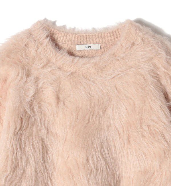 SHIPS for women「〈手洗い可能〉シャギー ファー クルーネック プルオーバー」|ニット・セーター|