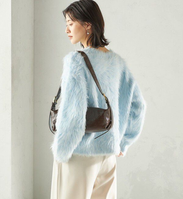 SHIPS for women「〈手洗い可能〉シャギー ファー クルーネック プルオーバー」|ニット・セーター|