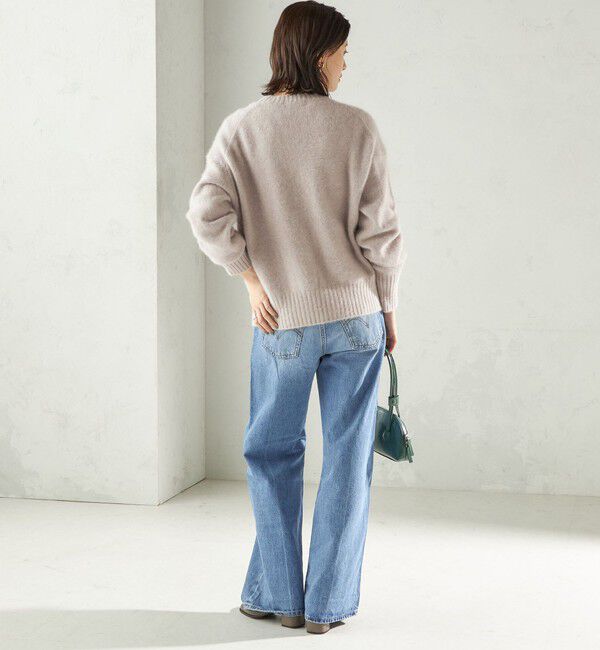 SHIPS for women「〈手洗い可能〉フォックス スパンコール クルーネック ニット」|ニット・セーター|