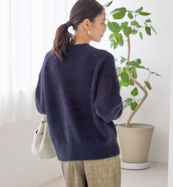 SHIPS for women「〈手洗い可能〉フォックス スパンコール クルーネック ニット」|ニット・セーター|