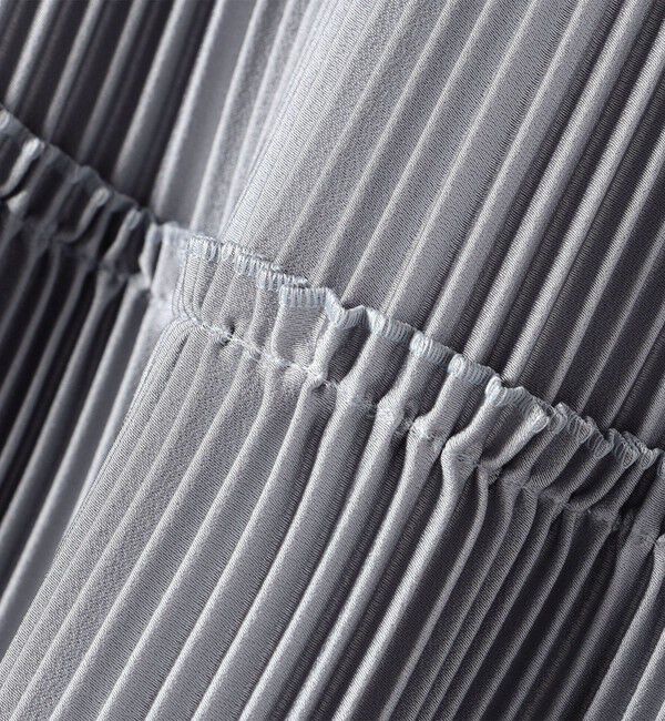 SHIPS for women「〈手洗い可能〉サテン プリーツ ティアード スカート」|スカート|