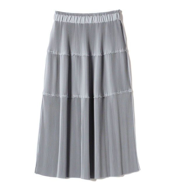 SHIPS for women「〈手洗い可能〉サテン プリーツ ティアード スカート」|スカート|