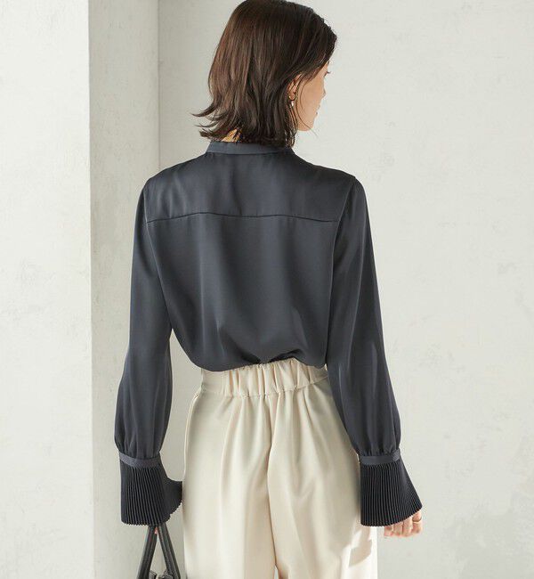 SHIPS for women「〈手洗い可能〉プリーツ 袖 デザイン ブラウス」|シャツ・ブラウス|