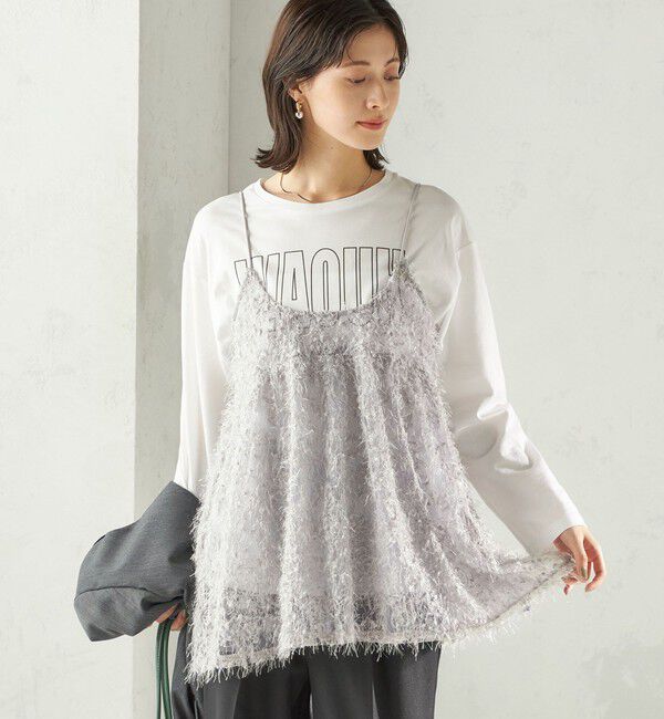 SHIPS for women「〈手洗い可能〉前後 2WAY レース キャミソール」|キャミソール|