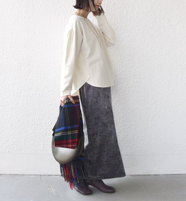 SHIPS for women「〈手洗い可能〉両面起毛 裾 ラウンド デザイン プルオーバー」|シャツ・ブラウス|