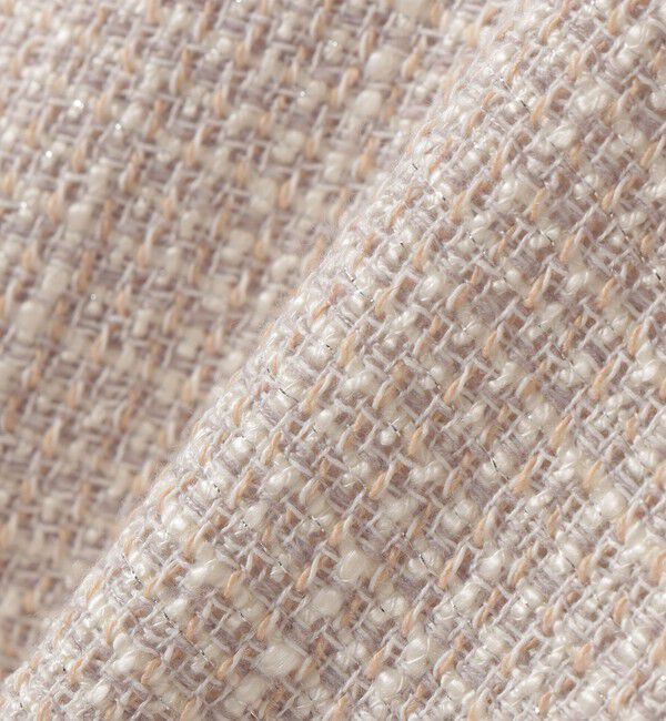 SHIPS for women「《一部追加予約》トライスピン 杢 ツイード パール モチーフ ボタン ジャケット（セレモニー対応可）」|ノーカラージャケット|