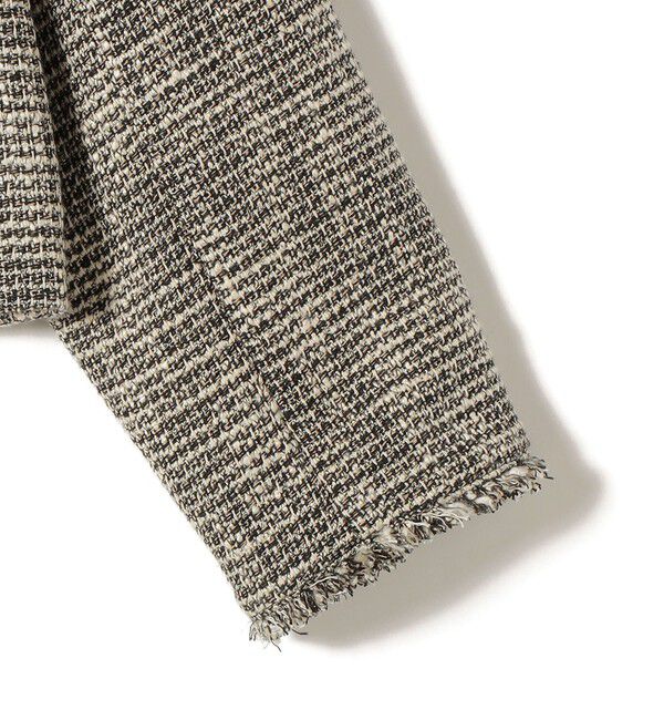 SHIPS for women「《一部追加予約》トライスピン 杢 ツイード パール モチーフ ボタン ジャケット（セレモニー対応可）」|ノーカラージャケット|