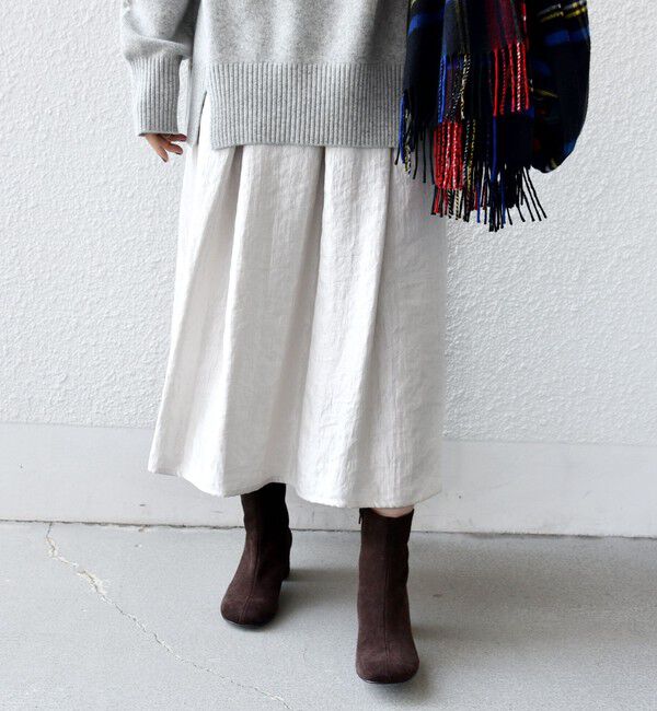 SHIPS for women「〈手洗い可能〉シャイニー フレア スカート」|スカート|