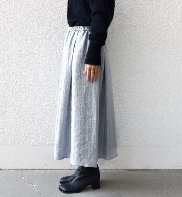 SHIPS for women「〈手洗い可能〉シャイニー フレア スカート」|スカート|