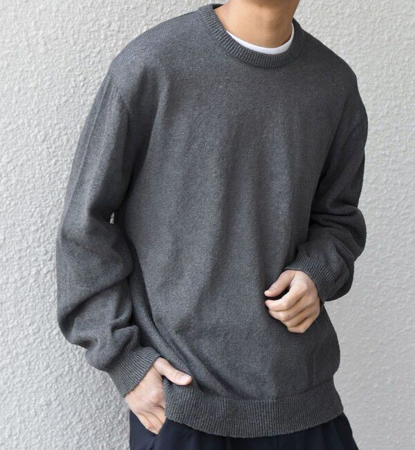 SHIPS any「SHIPS any:〈手洗い可能〉JAPAN MADE ペーパーヤーン ハイゲージ クルーネック ニット◆」|ニット・セーター|