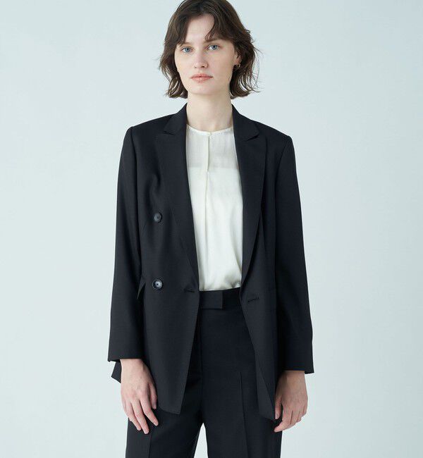 TOMORROWLAND collection「シャイニーピンヘッド ダブルブレストジャケット」|テーラードジャケット|