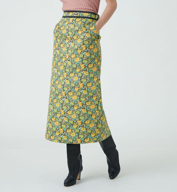 SOULEIADO「ポリエステルプリント ナローイージースカート」|スカート|