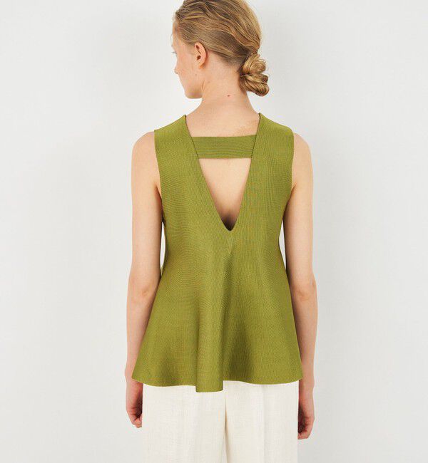 DES PRES「ブライトヤーンミラノリブ ペプラムプルオーバー」|ニット・セーター|