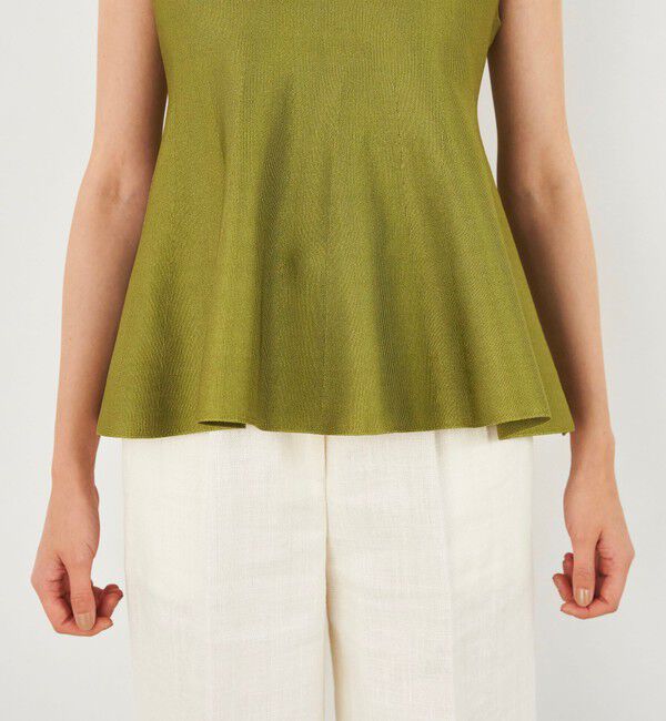 DES PRES「ブライトヤーンミラノリブ ペプラムプルオーバー」|ニット・セーター|