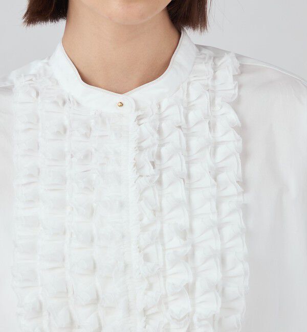 TOMORROWLAND collection「ホワイトコンビネーション マントブラウス」|シャツ・ブラウス|