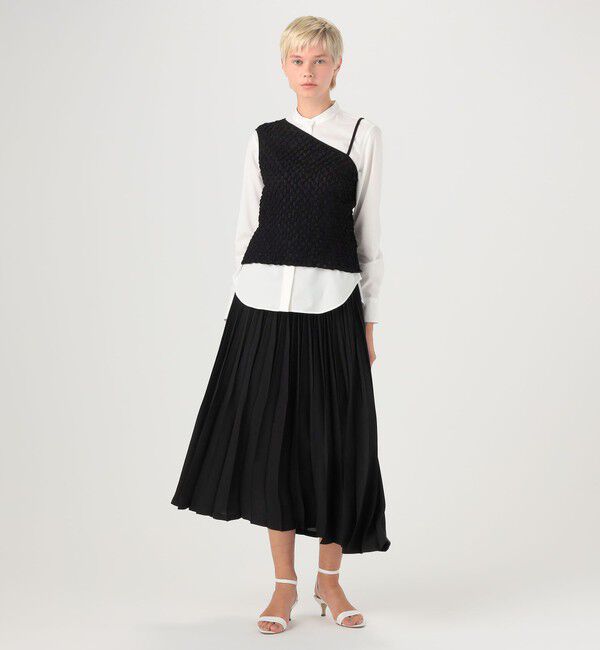 Ballsey「シャーリングジャカード アシンメトリータンクトップ」|タンクトップ|